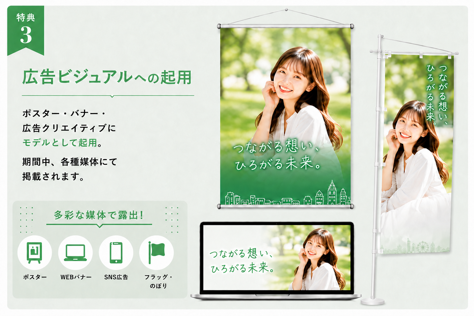 広告ビジュアルへの起用